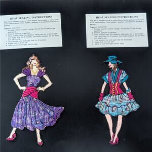 Iron-On Applique – Glamorous Ladies (Set of 2)